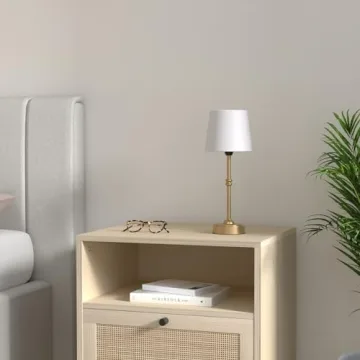 O’Bright Seraph - Cordless LED Table Lamp with Dimmer, Built-in Rechargeable Battery, 3-Level Brightness, Patio Table Lamp, Bedside Night Lamp, Ambient Light for Restaurant, Antique Brass