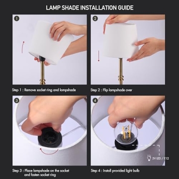 O’Bright Seraph - Cordless LED Table Lamp with Dimmer, Built-in Rechargeable Battery, 3-Level Brightness, Patio Table Lamp, Bedside Night Lamp, Ambient Light for Restaurant, Antique Brass