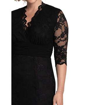 Kiyonna Women's Plus Size Screen Siren Lace Gown, Long Formal Dress for Women, Evening Maxi Ball Gow...