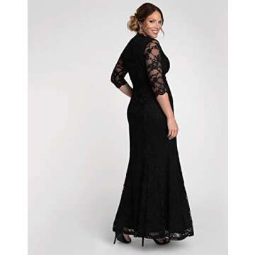 Kiyonna Plus Size Screen Siren Lace Gown for Special Events