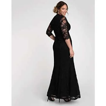 Kiyonna Plus Size Screen Siren Lace Gown for Special Events