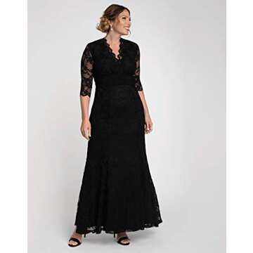 Kiyonna Plus Size Screen Siren Lace Gown for Special Events