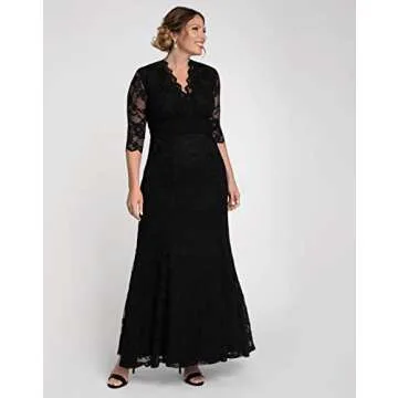 Kiyonna Plus Size Screen Siren Lace Gown for Special Events