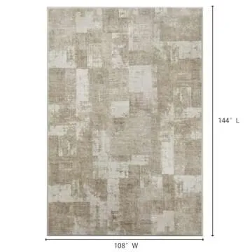 Area Rugs 9x12 Living Room Washable Rug: Abstract Ruggables Large Carpet Modern for Bedroom Kitchen ...