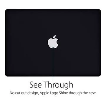 MacBook Air 13 inch Case, UESWILL Smooth Soft-Touch Matte Hard Shell Case Cover for 2008-2017 MacBook Air 13 inch (Model A1466 / A1369) + Microfibre Cleaning Cloth, Black