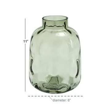 Deco 79 Glass Vase 11" Decorative Centerpiece for Home