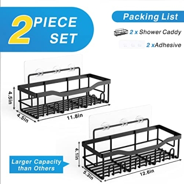 Durable Shower Caddy 2 Pack for Easy Bathroom Storage