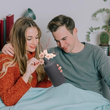 Elegant Black Ceramic Flower Vase for Modern Home Decor