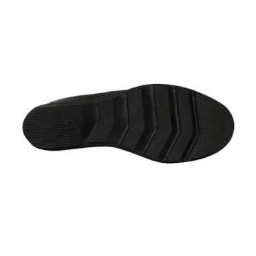 Athlefit Women's Wedge Boots Comfortable Ankle Wedge Black Booties Size 5.5