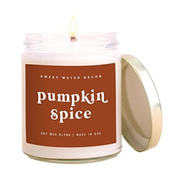 Sweet Water Decor Pumpkin Spice Candle Cozy 9oz Scented Candle