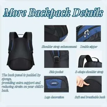 VIDOSCLA Teens Elementary School Backpack Casual Day pack Students Book Bags Outdoor Travel Knapsack Bags for Boys Girls