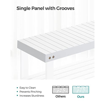 SONGMICS 3-Tier Bamboo Shoe Rack Bench for Entryway