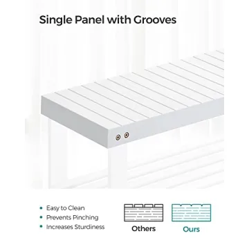 SONGMICS 3-Tier Bamboo Shoe Rack Bench for Entryway