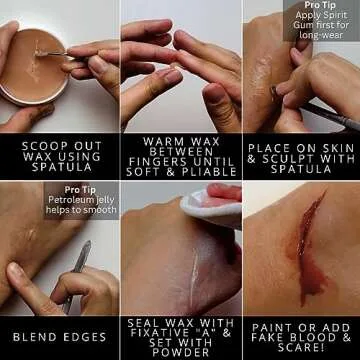 Mehron Makeup SynWax | Firm Modeling Wax for Special FX | Scar Wax SFX Makeup For Fake Scars, Fake Wounds, & Halloween Effects 1.5 oz (42 g)