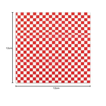 New Star Foodservice 44263 Red Check Food Basket Liners, 12 By 12-inch, Set of 36