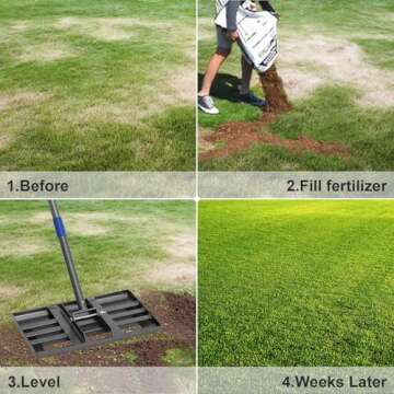 Lawn Leveling Rake with Adjustable Handle for Perfect Grass