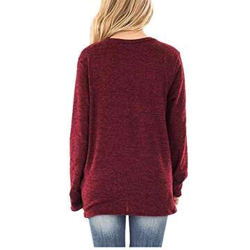 Stylish SAMPEEL Long Sleeve Knot T Shirt for Juniors