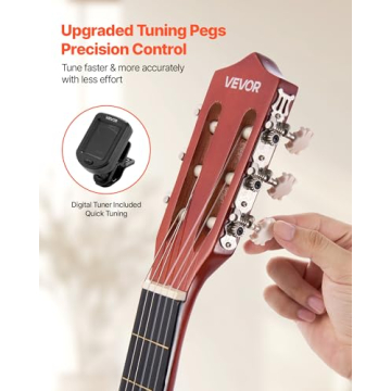 VEVOR 38 Inch Beginner Acoustic Guitar Starter Kit with Nylon Strings and Accessories
