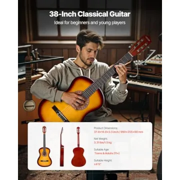 VEVOR 38 Inch Beginner Acoustic Guitar Full Starter Kit