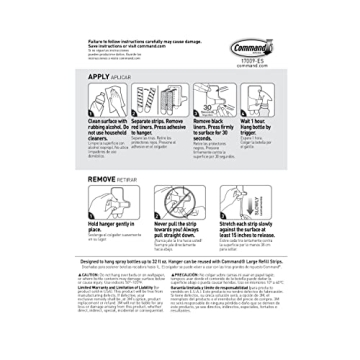 Command Spray Bottle Hanger with 2 Strips, 2 Pack, Organize