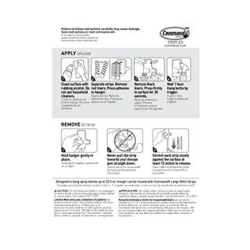 Command Spray Bottle Hanger with 2 Strips, 2 Pack, Organize