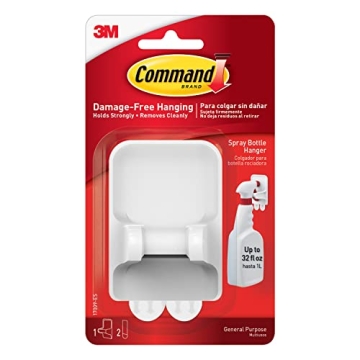 Command Spray Bottle Hanger with 2 Strips, 2 Pack, Organize