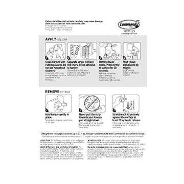 Command Spray Bottle Hanger with 2 Strips, 2 Pack, Organize