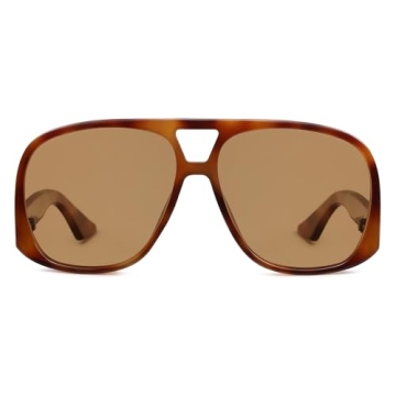 VANLINKER Oversized Aviator Polarized Sunglasses for Women Men Retro Square Eyewears Vintage 70s Sty...