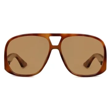 VANLINKER Oversized Aviator Polarized Sunglasses for Women Men Retro Square Eyewears Vintage 70s Sty...