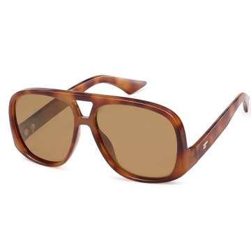 Stylish VANLINKER Oversized Polarized Aviator Sunglasses