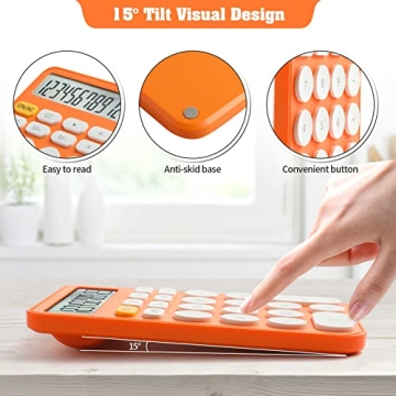 AOAILION 12 Digit Standard Calculator with LCD Display