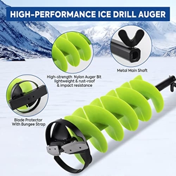 Goture 7" Ice Drill Auger - Fast, Lightweight Ice Fishing Tool