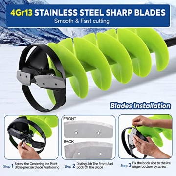 Goture 7" Ice Drill Auger - Fast, Lightweight Ice Fishing Tool