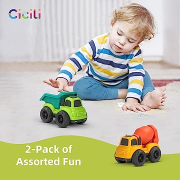 Aigitoy 2pcs Truck Set for Toddlers - Eco-Friendly & Fun
