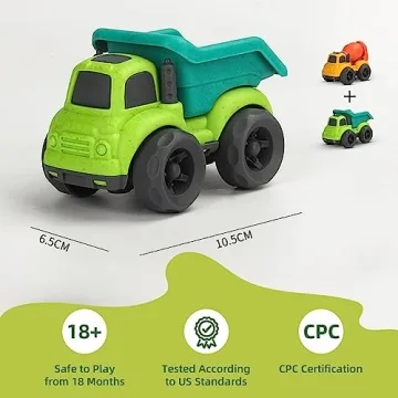 Aigitoy 2pcs Truck Set for Toddlers - Eco-Friendly & Fun