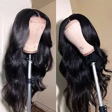 Oriole 4x4 Body Wave HD Transparent Lace Front Wigs Human Hair Glueless Wigs for Black Women Pre Plu...