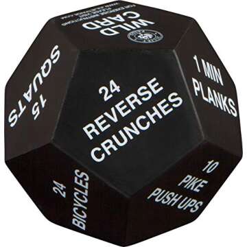 Juliet Paige Exercise Dice for Fitness, Gym Workouts, WOD, Home Bodyweight HIIT, and Adult Sports Training - 4 Inches in Diameter - 12 Sided (White (Intermediate))