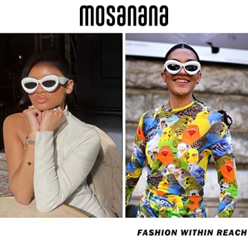 Mosanana Funky Cat Eye Sunglasses for Women - UV400 Protection