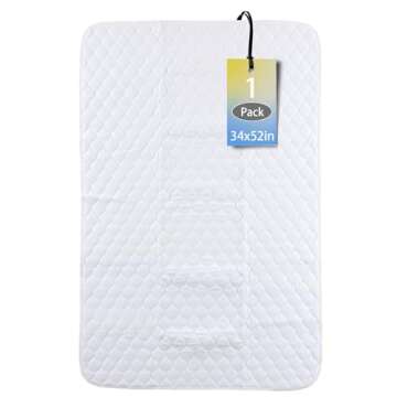 Brosive Waterproof Reusable Incontinence Bed Pads - 10 Cups Absorbency, 34" x 52"