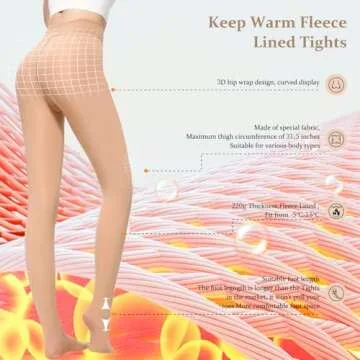 UISLII Women's Fleece Lined Tights for Winter Comfort