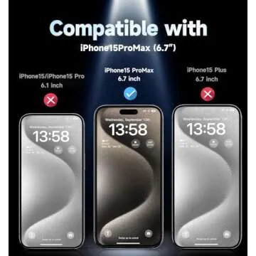 MAGIC JOHN 2 Pack for iPhone 15 Pro Max 6.7 inch Privacy Glass Screen Protector, Auto Dust-Eliminati...