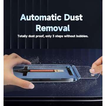 MAGIC JOHN 2 Pack for iPhone 15 Pro Max 6.7 inch Privacy Glass Screen Protector, Auto Dust-Elimination Installation, Bubble Free, Easy Installation