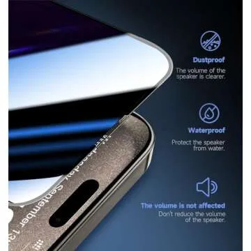 MAGIC JOHN 2 Pack for iPhone 15 Pro Max 6.7 inch Privacy Glass Screen Protector, Auto Dust-Elimination Installation, Bubble Free, Easy Installation