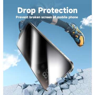 MAGIC JOHN 2 Pack for iPhone 15 Pro Max 6.7 inch Privacy Glass Screen Protector, Auto Dust-Elimination Installation, Bubble Free, Easy Installation