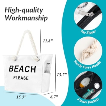Stylish Oversized Beach Tote Bag for Women