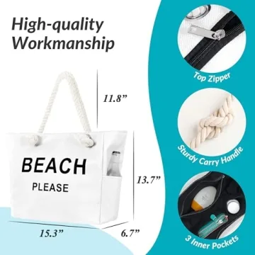 Stylish Oversized Beach Tote Bag for Women