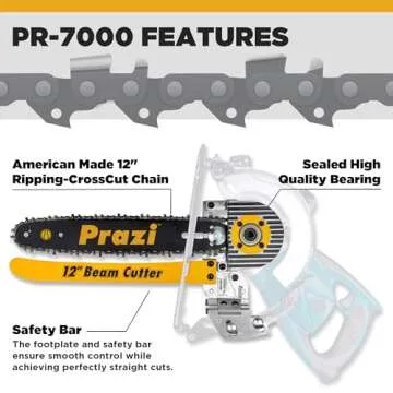 Prazi Beam Cutter Attachment for Worm Drive Saws – 12" Cut Depth