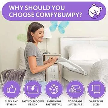 ComfyBumpy Extra Long Toddler Bed Rails for Safety