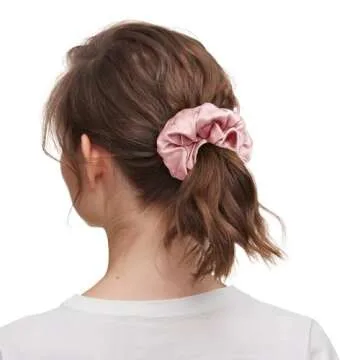 LILYSILK 100% Mulberry Silk Hair Scrunchies - Frizz Prevention