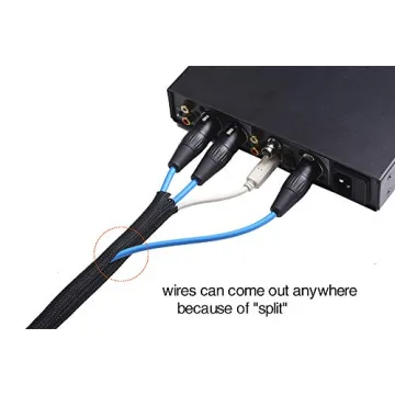 Cord Protector Wire Loom Tubing - 10ft Black